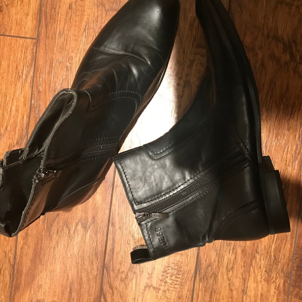 Guess Men's Boots - Black Leather
